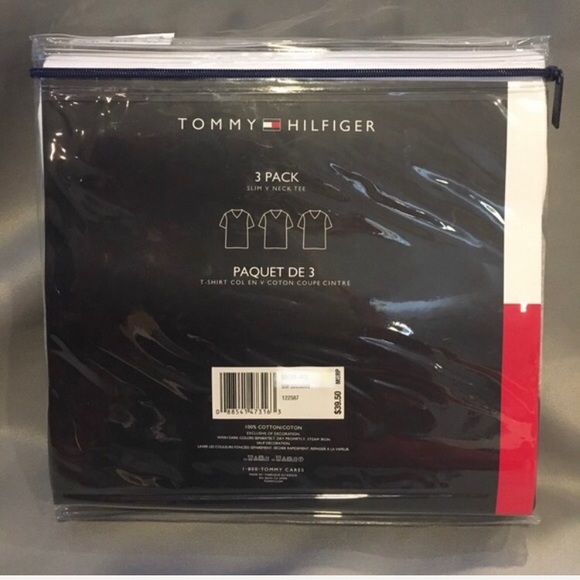 Tommy Hilfiger V Neck T Shirt, 3 Pack, Size Large - Picture 2 of 6